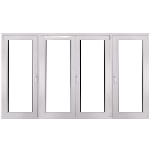 Kunststofffenster nach Maß Fenster PVC 2600 x 1500 mm mit Lüftung für Gartenhaus