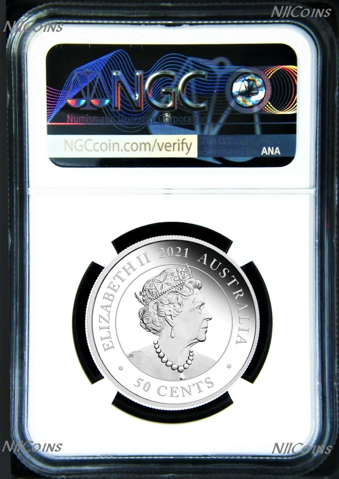 2021 TUVALU Dreaming Down Under – Dingo Silver Proof NGC PF 70 1/2oz Coin ER - Image 2 of 4