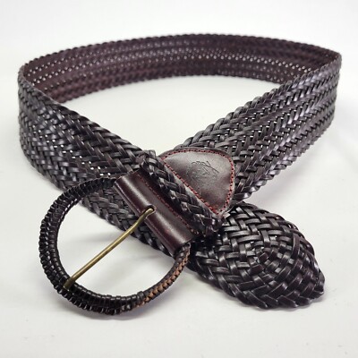 Izod Braided Belt 36 38 40 L Wide Brown | eBay display picture 1
