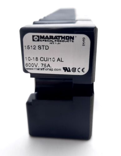 Conector de bloque de terminal Marathon 1512STD barrera 12 posición 30A 600V 10-16AWG - Imagen 2 de 4