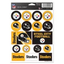 Pittsburgh Steelers 5 x 7 Sticker Sheet Free Shipping
