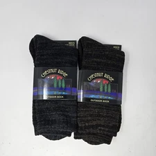 2 Pair Chestnut Ridge Mens Boot Socks Fits Shoe Size 6-12 Outdoor Hiking New