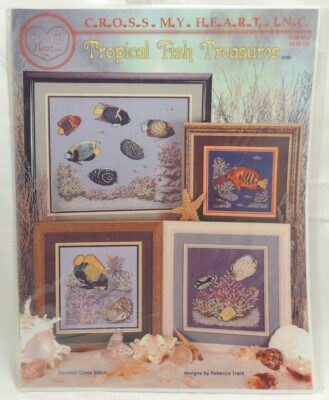 Tropical Fish Treasures Cross Stitch Pattern Chart CSB-213 Cross My Heart New