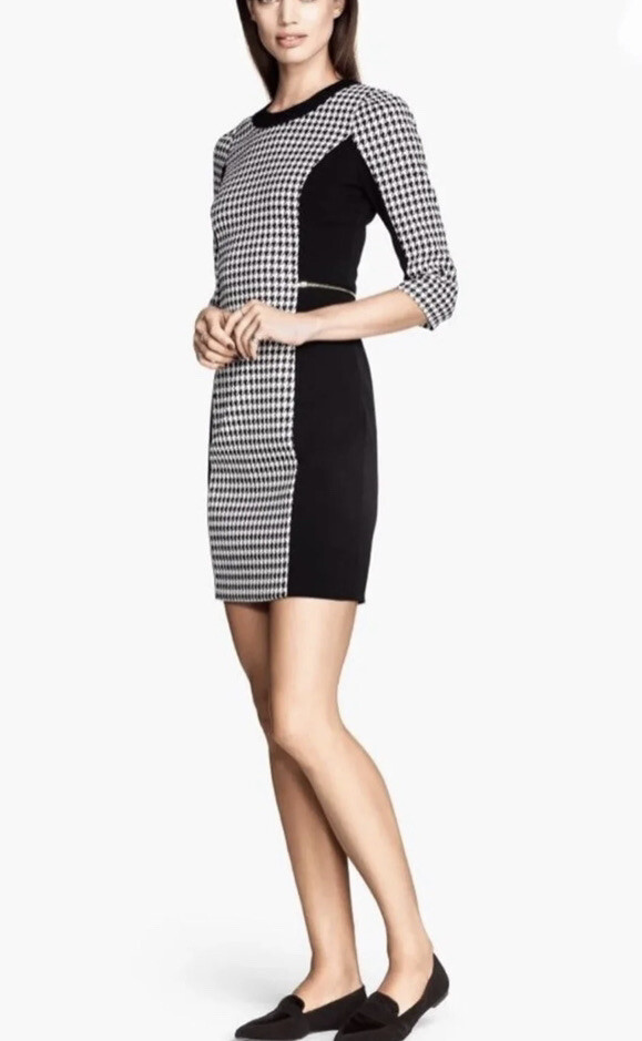 houndstooth bodycon dress Sleeveless Houndstooth Bodycon Mini Dress