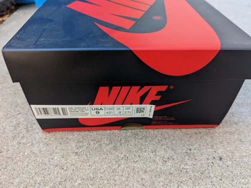 DS NIKE AIR JORDAN 1 I RETRO ELECTRO ORANGE OG HIGH sz 9 bred reimagined shatter - Picture 6 of 6