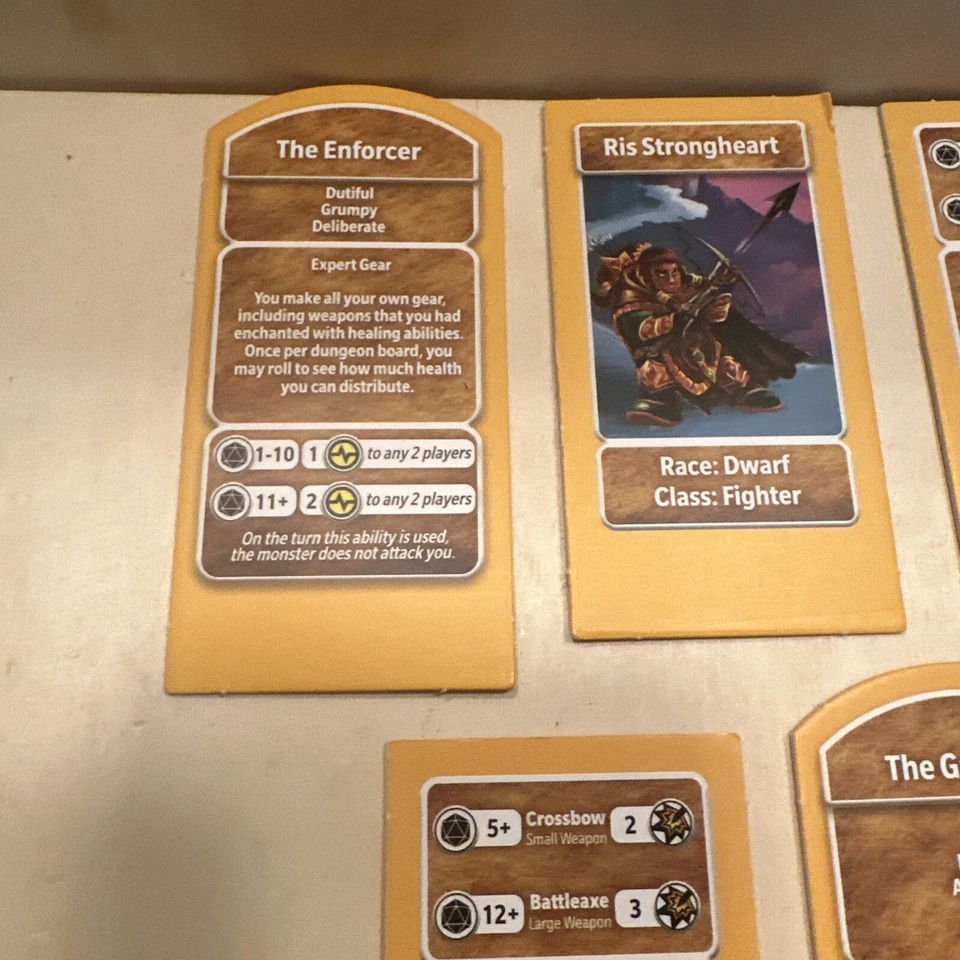 Dungeons & Dragons ADVENTURE BEGINS Game, Replacement 5 x YELLOW HERO TILES - Image 3 of 4