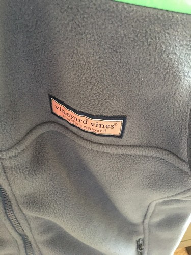 Vineyard Vines Full Zip Vest Blue Green Fleece pre owned Sz XS - Picture 5 of 8