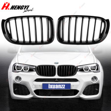 For Bmw F25f26 X3 X4 2014-2017 Gloss Black Front Bumper Kidney Grill Grille Lr