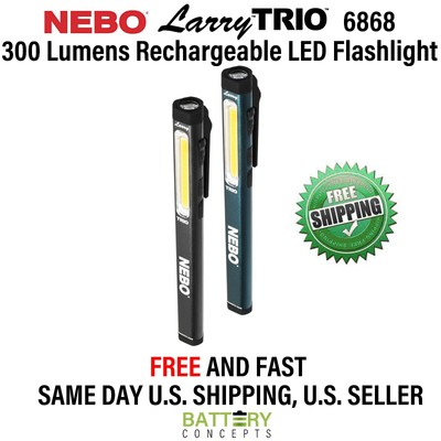 NEBO Larry-Trio Rechargeable Work Light 300 lm worklight 200 lm flashlight laser