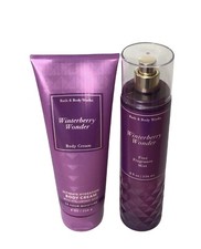 WINTERBERRY WONDER FINE FRAGRANCE MIST BODY CREAM Bath Body Works 8 oz. New