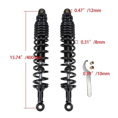For Honda XL100 125 XL185 2X 400mm Eye Motorcycle Air Shock Absorber Suspension - Picture 7 of 12