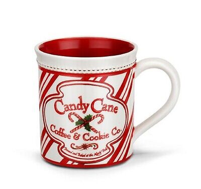 Demdaco Candy Cane Coffee Cookie Co Ceramic Christmas Coffee Mug Nwt 15oz Gift 638713423962 Ebay