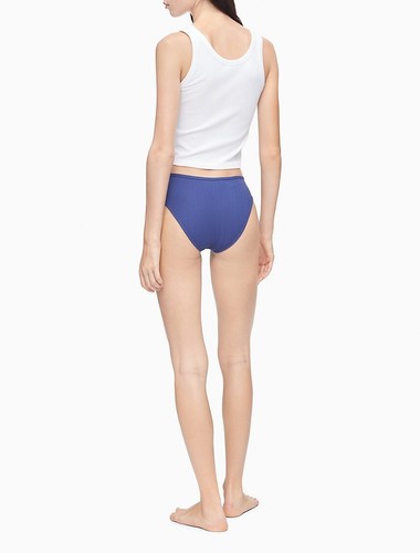 NUEVO CON ETIQUETAS Calvin Klein Mujer (MEDIANO) BIKINI ACANALADO UVA SUAVE QD3885-501 - Imagen 3 de 4