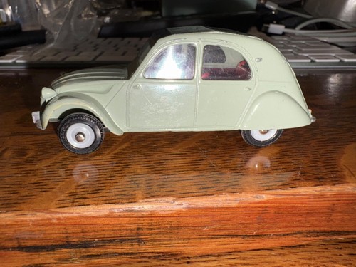 Dinky 2 CV Citroen 558-Scarce Grayish Green & Black-Made in France-Excellent - Picture 15 of 15