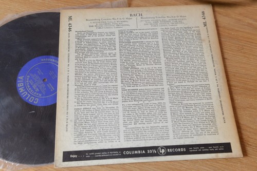 J.S. Bach Pablo Casals Prades Festival Vol. 2 LP Columbia ML 4346 - Picture 5 of 5