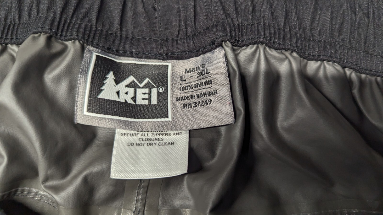 REI E1 Elements Packable Rain Pants Mens Large 30… - image 5