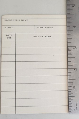 Vintage (25) Library Due Date Cards ~ New No writing white cardstock