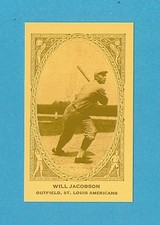 1922 E120 American Caramel Reprint Single Will Jacobson (St. Louis Browns)
