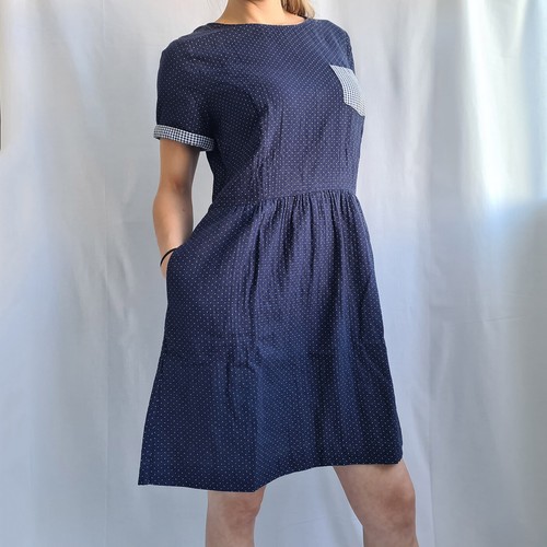 Vestido Brooks Brothers rojo polar línea A talla UK18 EU46 US14 algodón plisa... - Imagen 3 de 19