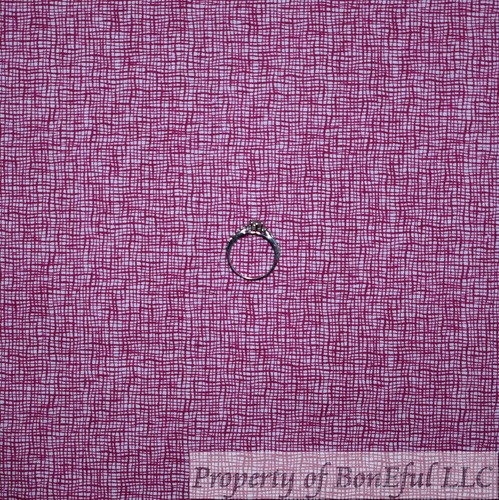 BonEful FABRIC Cotton Quilt Fuchsia Pink White Tone Calico Blender Spring SCRAP - Picture 1 of 12