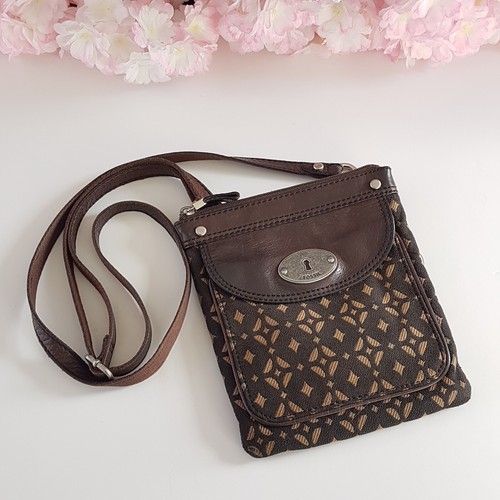 Vintage FOSSIL Key-Per Slim Shoulder Bag Adjustable to Crossbody Bag - Picture 9 of 11