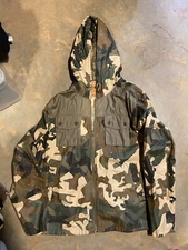 Jachs Mens Green Camo Full Zip  Jacket Hoodie Men’s Size XL