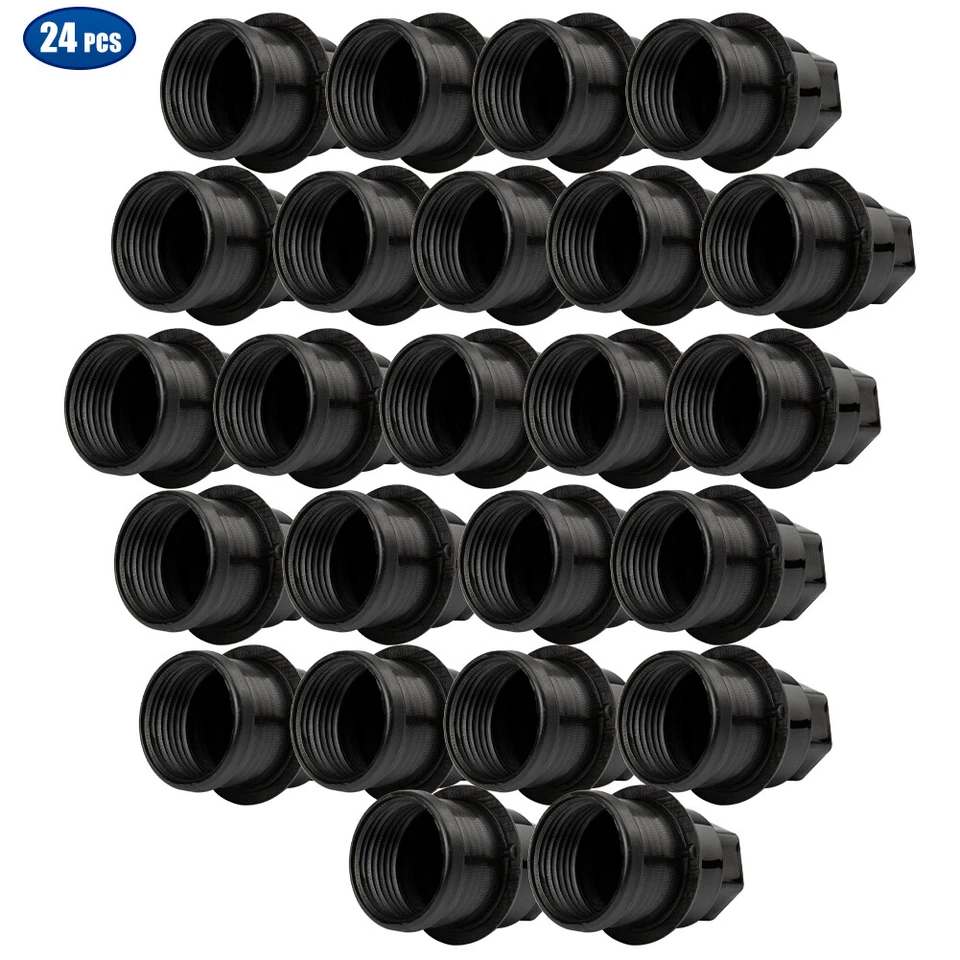 24PCS 12472838 15767268 Black Wheel Nut Covers For CADILLAC GMC 9597158 USA - Imagem 2 de 4
