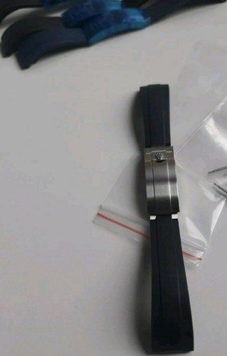 Cinturino in Gomma per ROLEX - Nero 20mm con Chiusura - Mod. OYSTERFLEX / RUBBER - Foto 3 di 17