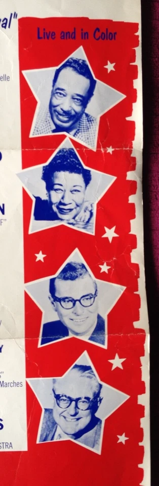 POSTER DE PAPELÃO PARA PROGRAMA DE TV JAZZ/MÚSICA HORA DO TELEFONE SINO "FESTIVAL AMERICANO" 1959 - Imagem 4 de 4