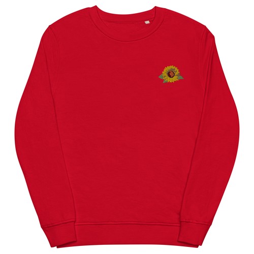 Unisex organic sweatshirt Embroidered Sunflower - Picture 14 of 22
