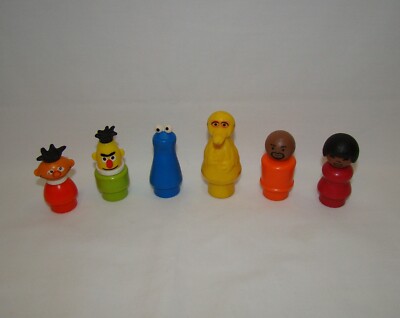 VINTAGE FISHER-PRICE LITTLE PEOPLE SESAME STREET BERT ERNIE COOKIE  MONSTER