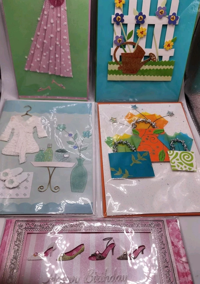 Vintage Paper Magic Group 3D Layered Blank Celebrate Birthday Greeting Card Lot - Image 2 of 4