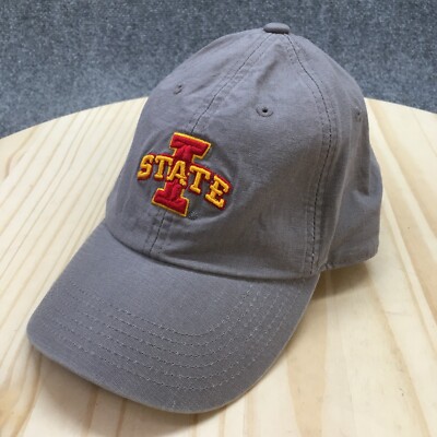 Iowa State Baseball Cap Hat Mens Gray OS Curved Brim Adjustable