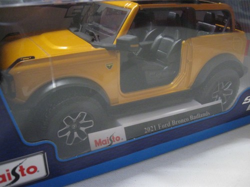 1:18 MAISTO 2021 FORD BRONCO BADLANDS DIECAST TRUCK ORANGE - Picture 2 of 4