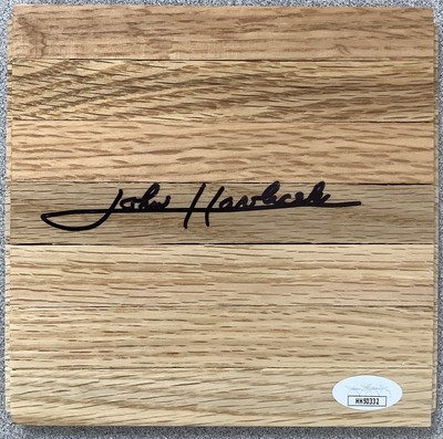 John Havlicek Signed Floor Board Basketball Court Boston ...