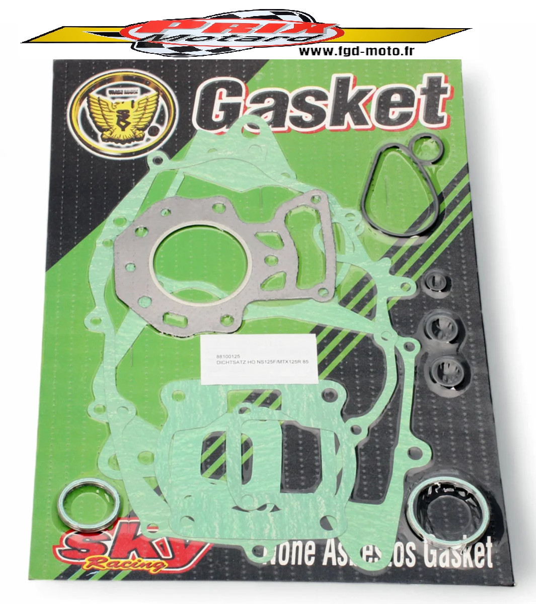 Pochette de joints moteur complète pour moto Honda MTX 125 R des années 1985 à 1994
