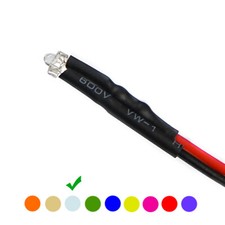 10 Stück Verkabelte pre Wired LED Dioden Kalt Weiß Klare Linse 9V 1.8mm