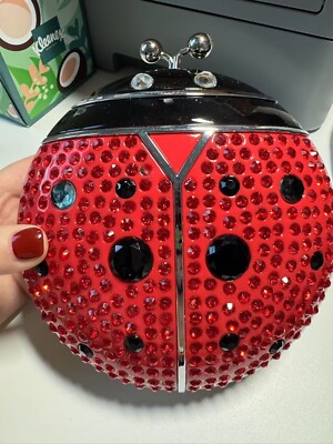 Kate Spade Insect NWT Kate Spade Lady Bug Bag Red Black Insect Rare Sequin Rhinestones ...