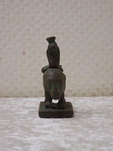 Figura de diseño de bronce tapir cobra serpiente recipiente recipiente quemador de incienso vintage - Imagen 4 de 7