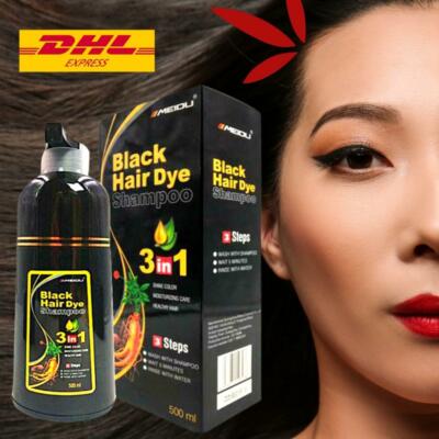 Meidu Hair Color Shampoo Change Color Black In 5 Minutes 3 In 1 Hair Dye
