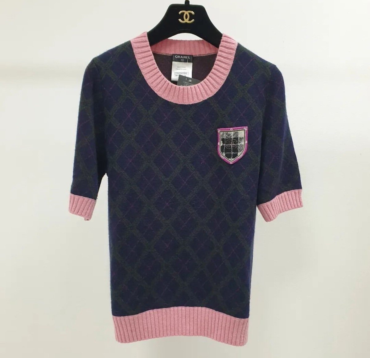 トップス CHANEL Chanel Navy Blue Top Shoulder Gold Buttons Sz.38 | eBay