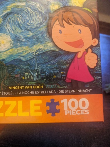 Nuevo rompecabezas de 100 piezas Eurographics Starry Night de Vincent Van Gogh, multicolor - Imagen 2 de 7