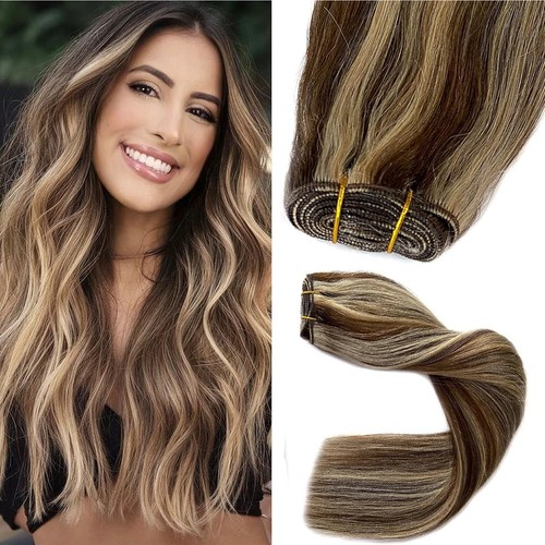 Thick Weft Hair Extensions Double Weft Sew In Weave Remy Russian Human Hair 100g - Picture 71 of 83
