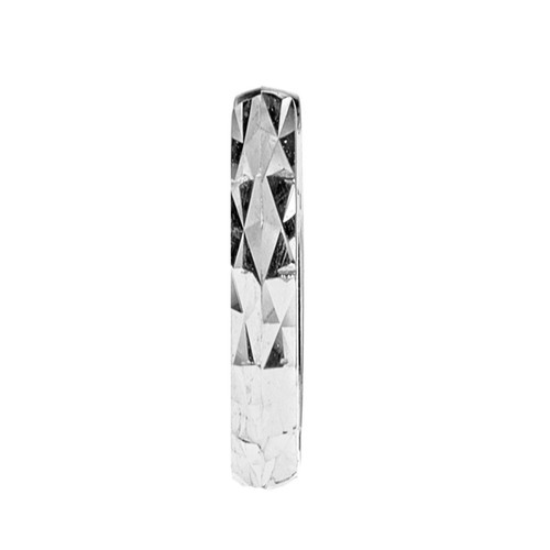 14K Solid White Gold Mens Single Huggie Hoop Earring DC 12mm X 2.3mm (1/2 Pair) - Picture 3 of 4