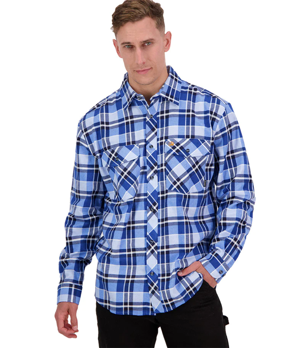 Swanndri Egmont Full Button Flannelette Shirt Twin Pack Sage