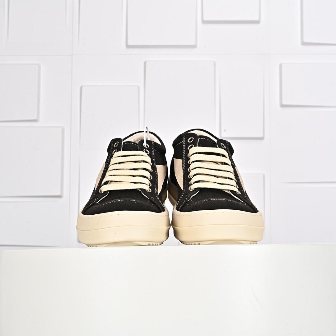 SAOLA Sneakers basse in tela nera con accenti beige suola spessa scarpe casual moda