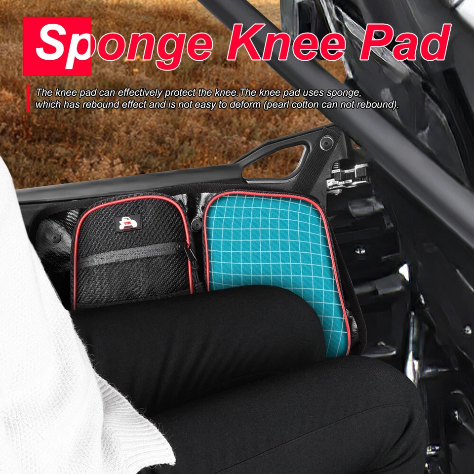 UTV Rear Side Door Storage Bag w/Knee Pad For Polaris RZR XP 4 1000 900 Turbo US — 第 4/4 张图片