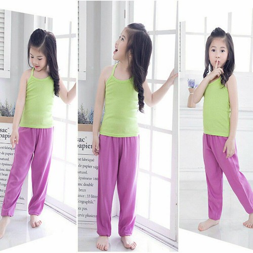 Pantaloni harem da donna bambino ragazzo ragazza pantaloni larghi danza yoga Ali Baba leggings - Foto 10 di 37