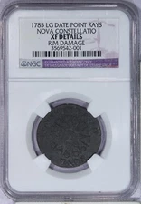 1785 Nova Constellatio LG Date Point Rays NGC XF EF Details