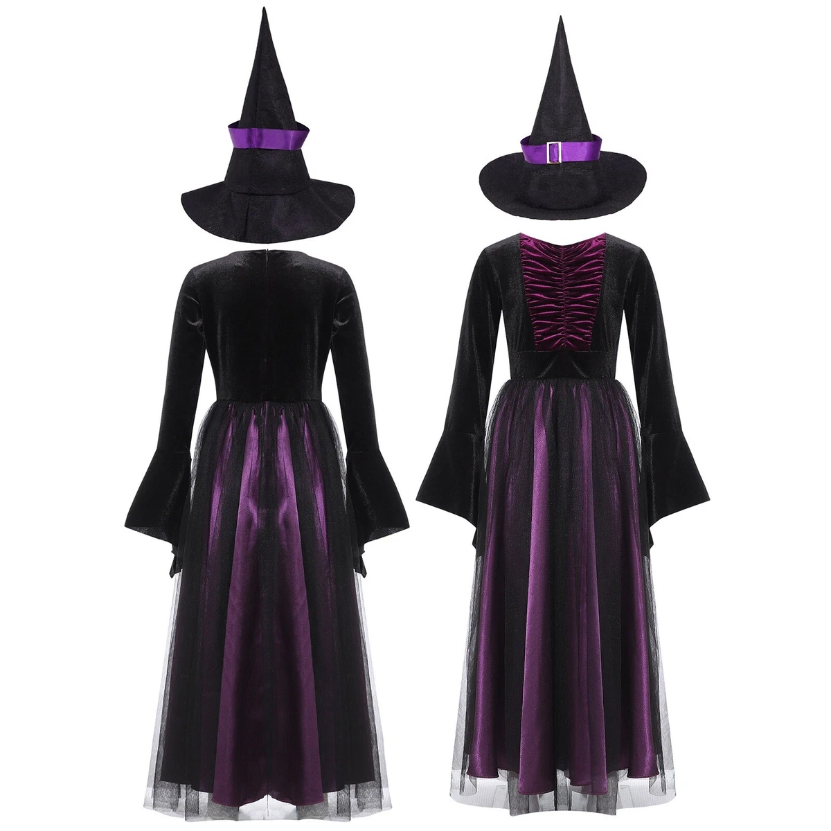 Mädchen Verkleiden Party Kinder Leistung Halloween Hexen Cosplay Stilvoll  Mesh | eBay
